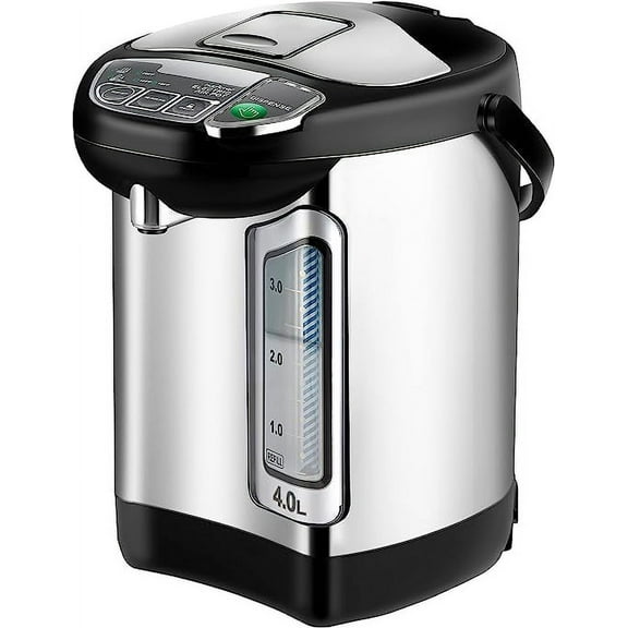 NutriChef Electric Water Boiler & Warmer 4L Stainless Steel Hot Water Dispenser W/ Rotating Base