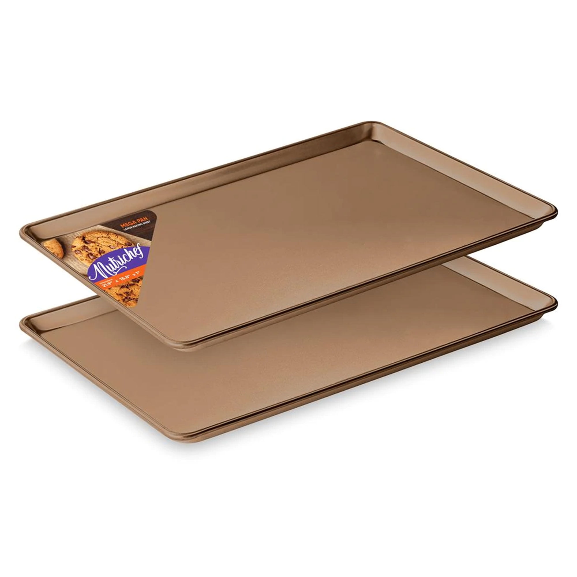 NutriChef 2-Piece Nonstick Extra Large Carbon Steel Cookie Sheets
