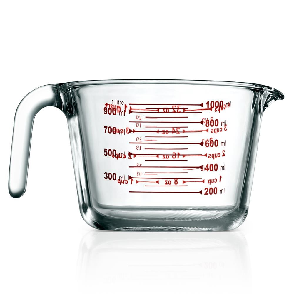 NutriChef 3-Piece Glass Measuring Cup Set NCGL3MES - The Home Depot