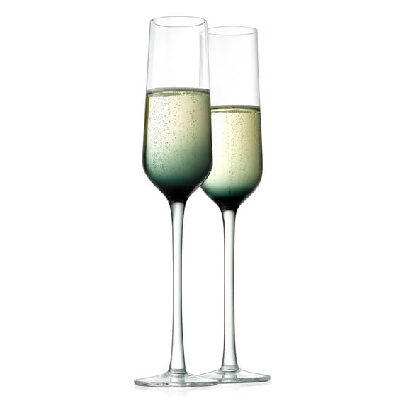 NutriChef Kitchen 2 Sets of Crystal-Clear Elegant Champagne Glasses