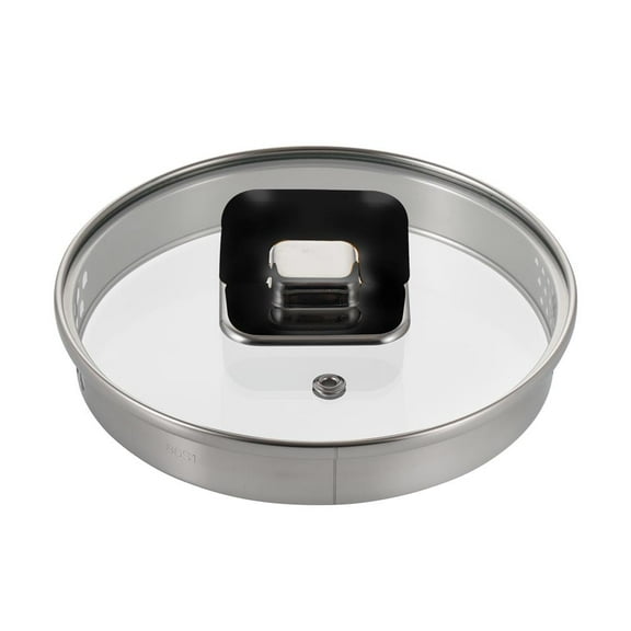 NutriChef Lid for 3.1 Quart Saucepan Pot - See-Through Tempered Glass Lids, Works with Model: (Black)