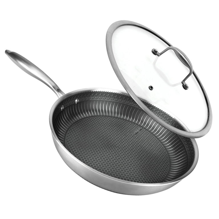 12 Stainless Steel 3-Ply Fry Pan – Nonstick