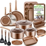 NutriChef NCCW20S 20-Piece Kitchenware Pots and Pans Set