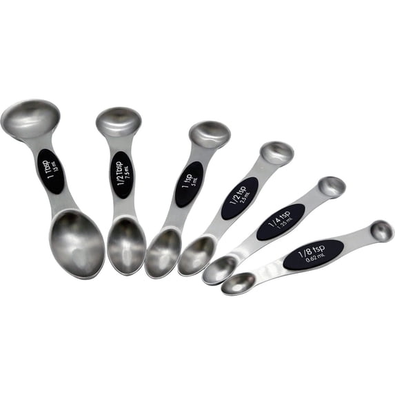 NutriChef NCMMS8 - Measuring Spoon Set - Kitchen Measuring Spoons Stainless Steel (6 pcs.)