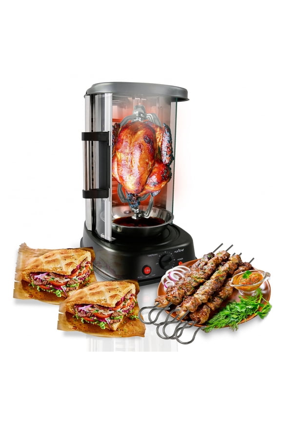 PKRTVG34 - Vertical Rotisserie Oven - Rotating Kebob Cooker
