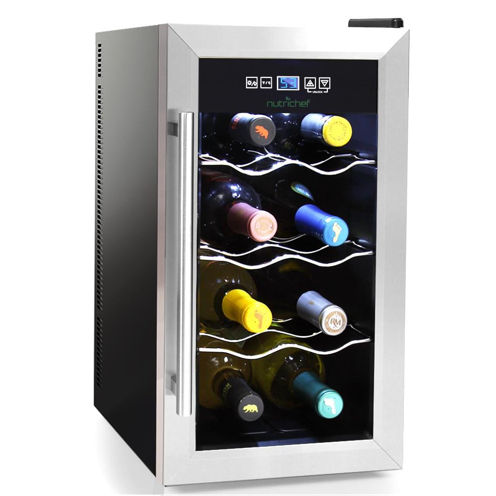 NutriChef PKTEWC08 Electric Wine Cooler Wine Chilling Refrigerator