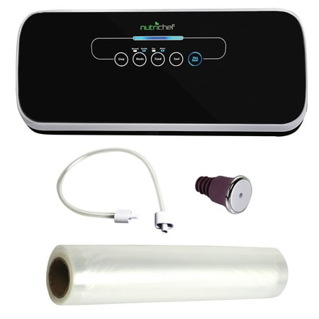 NutriChef Vacuum Sealer for Food - Black