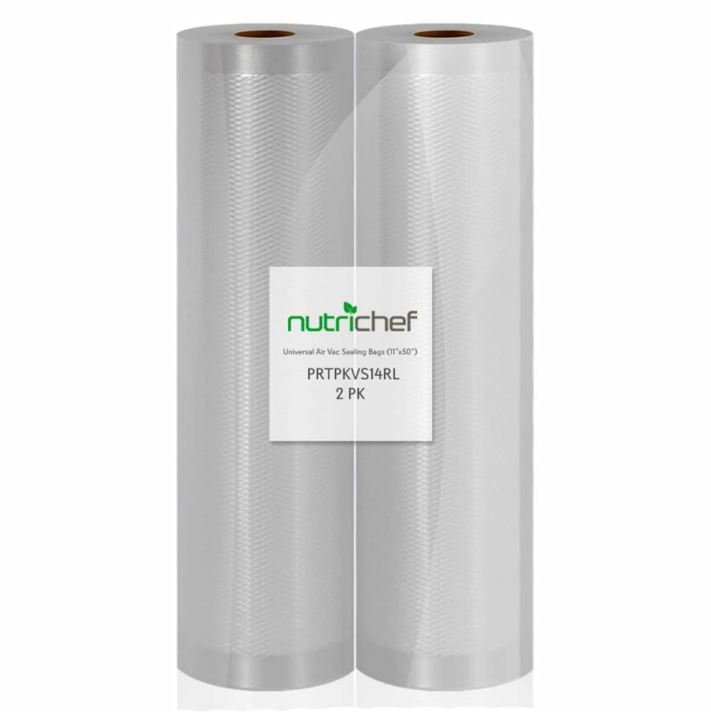 NutriChef Premium Vacuum Commercial Grade Food Storage Sealer Rolls (2