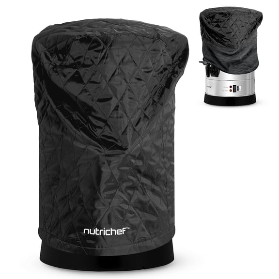 NutriChef Quilted Cover for Water Boiler & Hot Water Dispenser, High-Quality Diamond Cotton, Machine Washable, Protects Hot Water Heater Electric and Drink Dispensers for Parties, 14.1 x 24