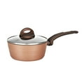 thumbnail image 1 of NutriChef Saucepan Pot W/ Lid - Non-Stick Stylish Kitchen Cookware W/ Coffee Inside & Brown Outside, 1 of 1