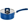 thumbnail image 1 of NutriChef Saucepan Pot W/ Lid-Non-Stick Stylish Kitchen Cookware W/ Foldable Knob, 1.5 Quart (Blue), 1 of 1