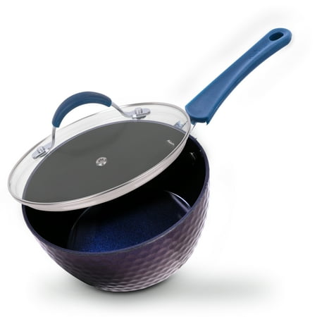 NutriChef Saucepan Pot with Lid - Non-Stick High-Qualified Kitchen Cookware, 1.7 Quart