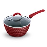 NutriChef Saucepan Pot with Lid - Non-Stick High-Qualified Kitchen Cookware, 1.7 Quart