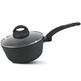 thumbnail image 1 of NutriChef Saucepan Pot with Lid - Non-Stick Stylish Kitchen Cookware with Metallic Ridge-Line Pattern, 1.5 Quart, 1 of 7