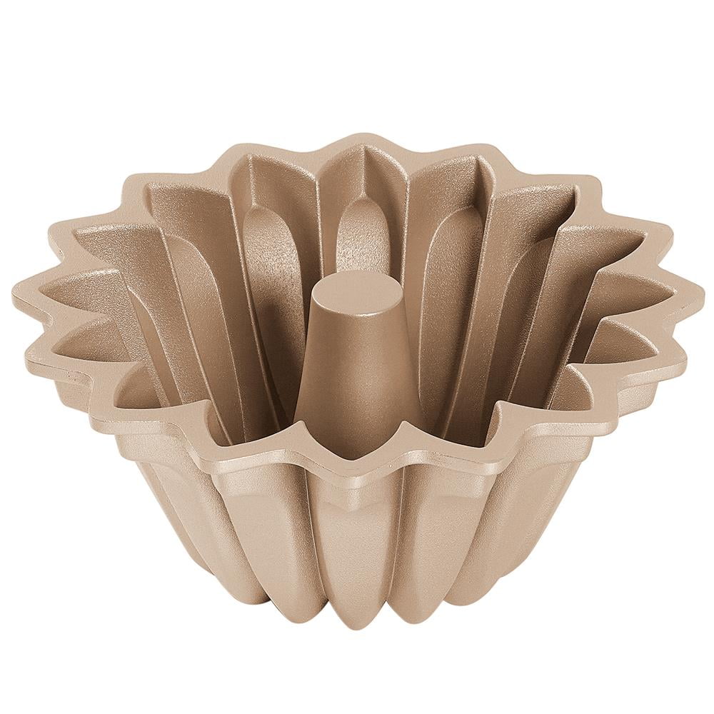 CHEF'S UNIQUE Nonstick Bundt Cake Pan 9.5 Inches, Heavy Duty Carbon Steel  12 Cups Bundt Pans - Fluted Tube Cake Pan Baking Mold for Pound Cakes