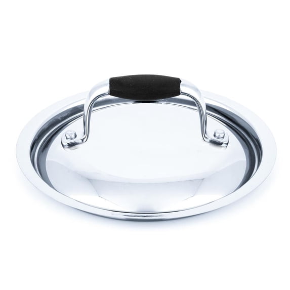 NutriChef Stainless Steel Saucepan Lid - Sturdy and Durable Stain-Resistant 1.5 Quart Kitchen Cookware Saucepot Lid w/ Handle