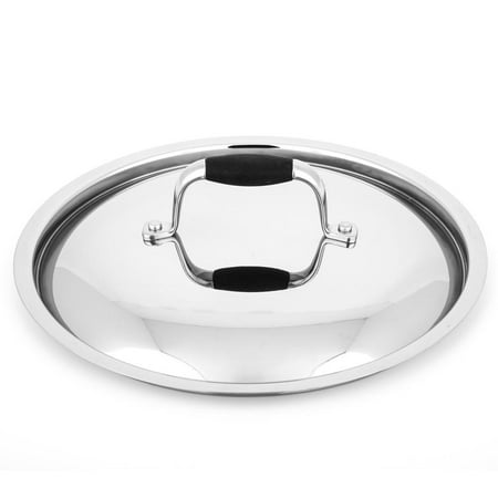 NutriChef Stainless Steel Sturdy & Durable Stain-Resistant Kitchen Cookware Sauté Pan Stock Pot Lid