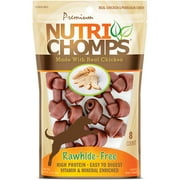 Nutri Chomps Premium Rawhide-Free Real Chicken Knots for Dogs, 2.5 Inch, 8 Count