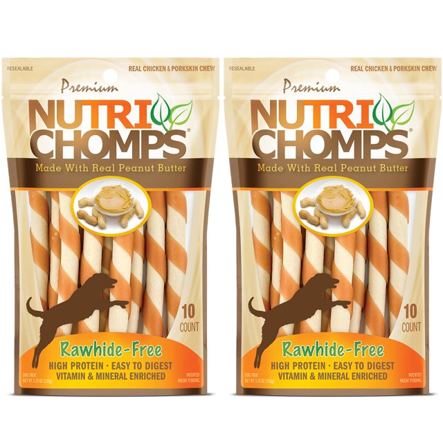NutriChomps Dog Chews 5inch MMF7 Twists, Easy to Digest, RawhideFree