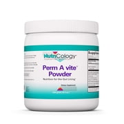 NutriCology Perm A Vite Powder - Gut Health Support - L-Glutamine & Slippery Elm Blend - Intestinal Barrier & Digestive Wellness - Hypoallergenic - 37 Servings - 8.4 oz