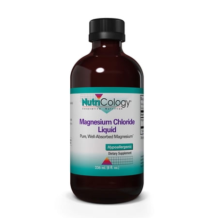 NutriCology Magnesium Chloride Liquid - Highly Absorbable Liquid Magnesium Supplement - Electrolyte & Nervous System Support - 94 Servings - 8 fl oz