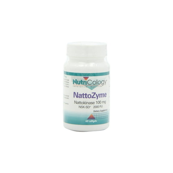 NutriCology NattoZyme - Nattokinase Supplement NSK-SD 2000 FU, 100mg, for Men and Women, Hypoallergenic, Formula for Heart Support - 60 Vegetarian Softgels