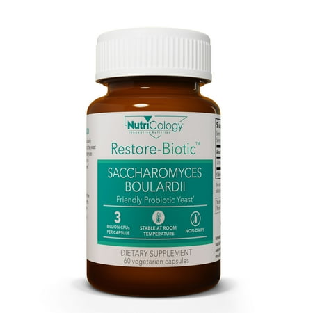 NutriCology Restore-Biotic Saccharomyces Boulardii - GI Health Probiotic - 60 Vegetarian Capsules