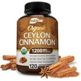 thumbnail image 1 of NutriFlair Organic Ceylon Cinnamon 1200mg per Serving Dietary Supplement, 120 Capsules, 1 of 7
