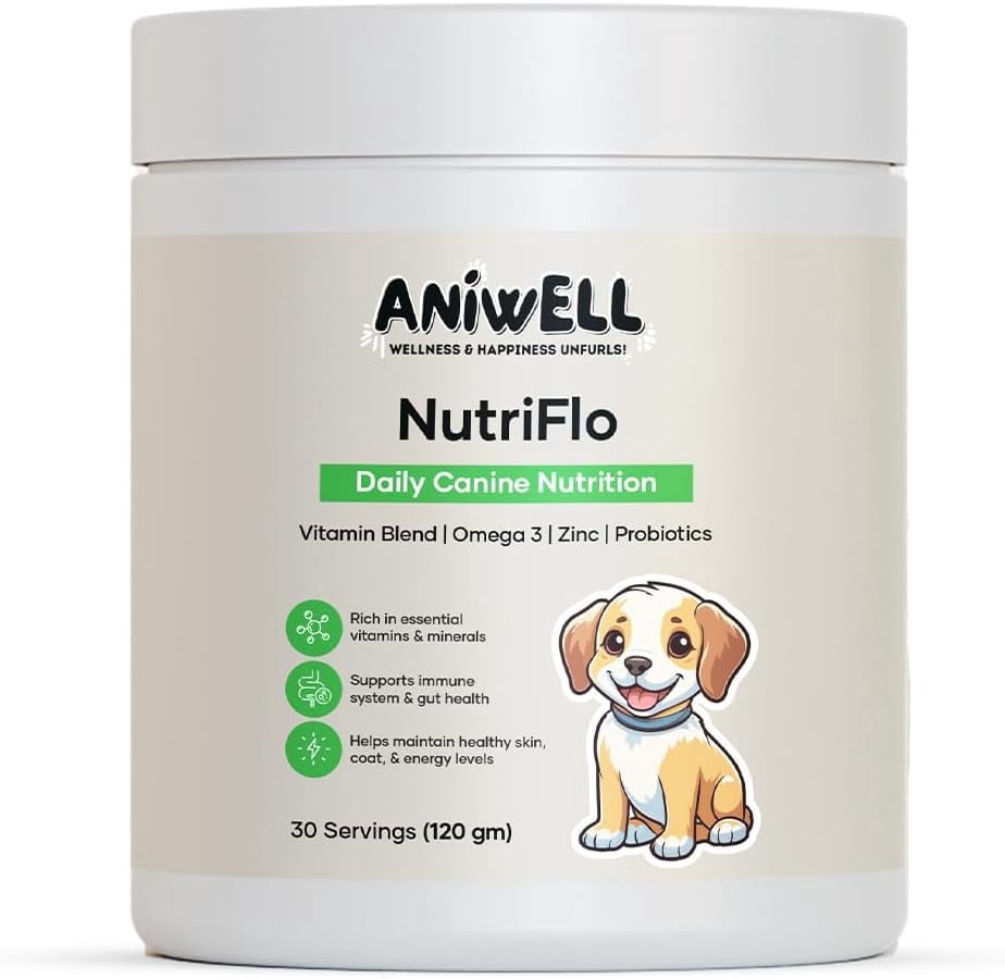 NutriFlo: Dog Multivitamin - Daily Canine Nutrition | with Colostrum, Omega-3s & Vitamin C | Supports Energy, Imm (2)