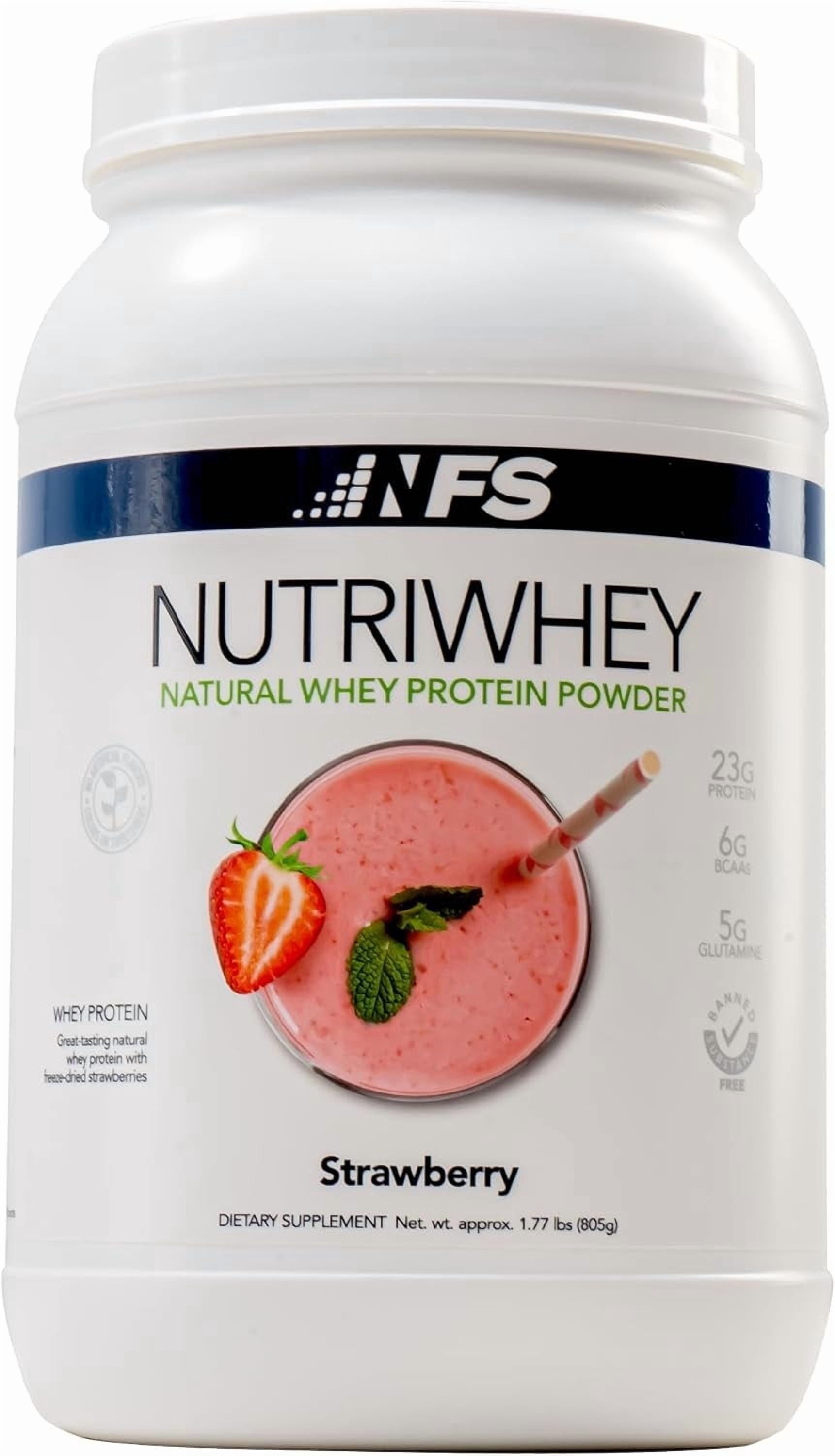 NF Sports Grass Fed Nutri Whey 23g Protein Powder, No Artificial, Alpine Strawberry, 1.82 pounds