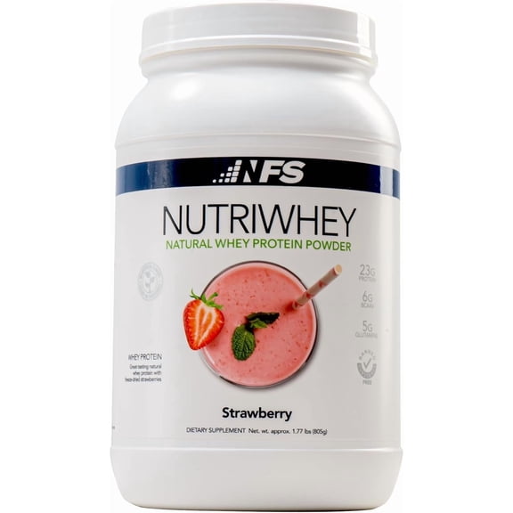 NF Sports Grass Fed Nutri Whey 23g Protein Powder, No Artificial, Alpine Strawberry, 1.82 pounds