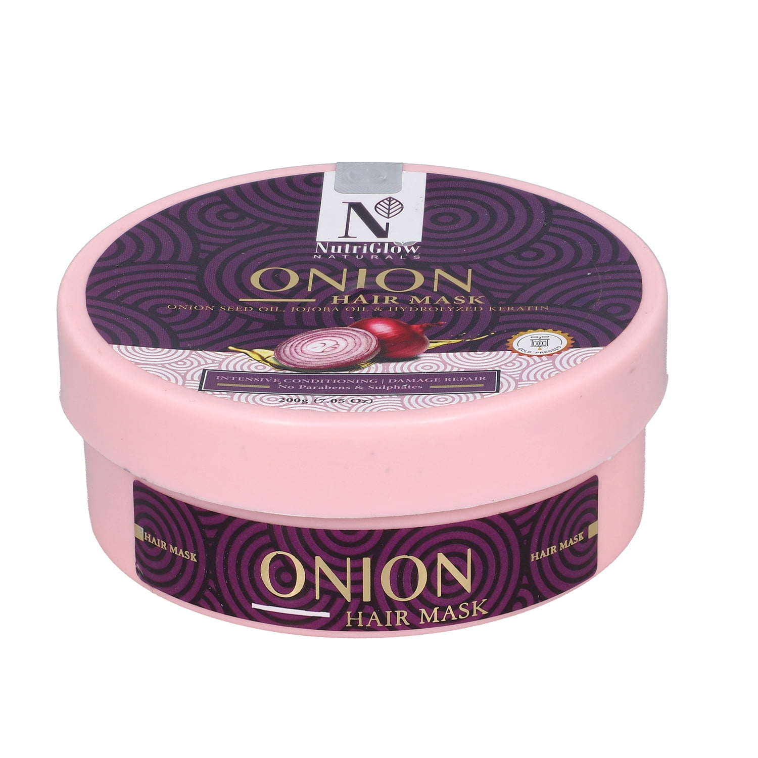 NutriGlow Natural Hair Growth Onion Hair Mask 7oz (NonReturnable