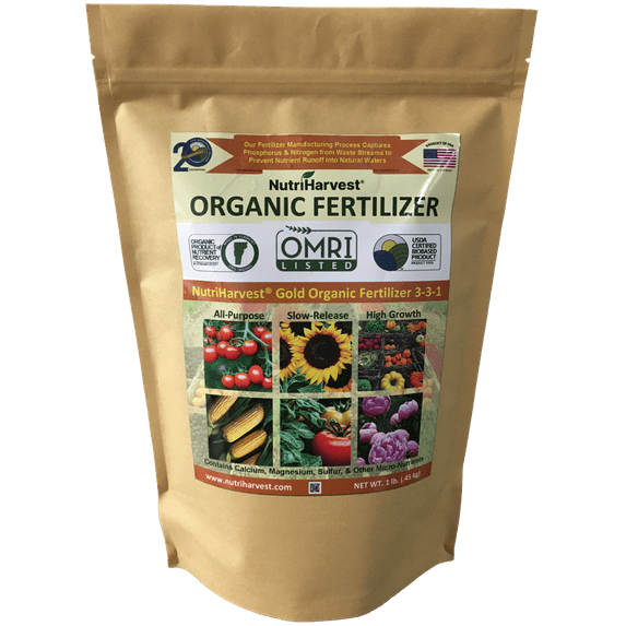 NutriHarvest® Gold Organic Fertilizer 3-3-1, 1 lb. Bag, OMRI-Listed