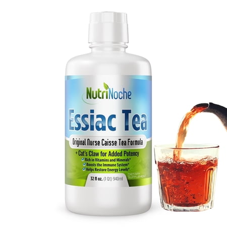 NutriNoche 5-Herb Essiac Tea, Ready-to-Drink Botanical Tonic with Cat's Claw, 32 oz