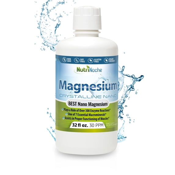 NutriNoche Liquid Magnesium Ultra Pure Crystalline Nano Magnesium Particles 1-Count 32 Oz