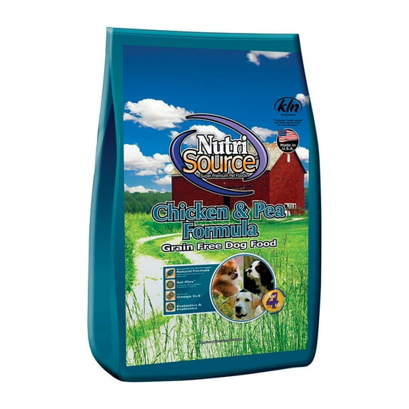 NutriSource Grain Free For All Life Stages Chicken & Pea Recipe Dog Food 26 lb