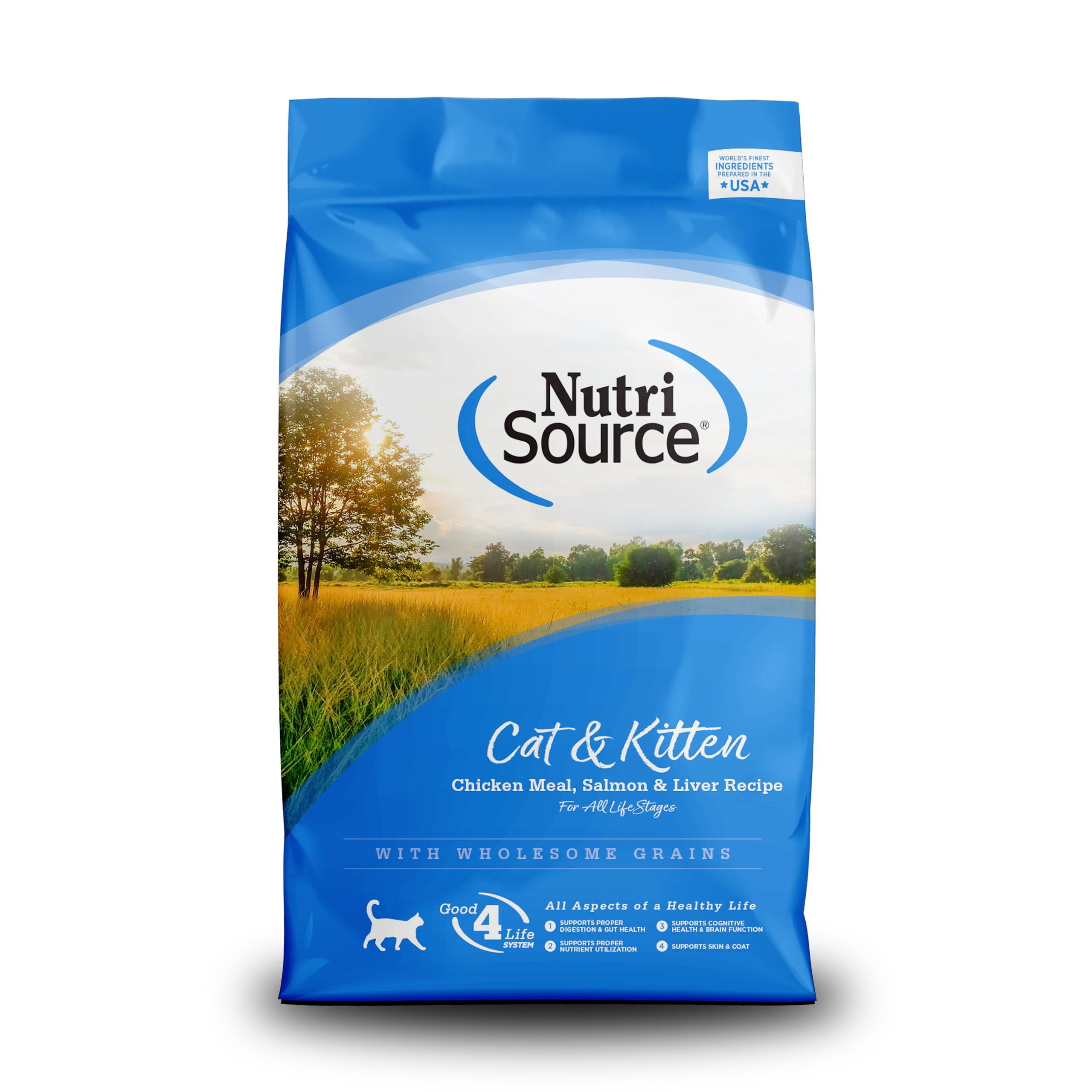 NutriSource Cat & Kitten Food, Chicken Meal, Salmon and Liver, 12LB