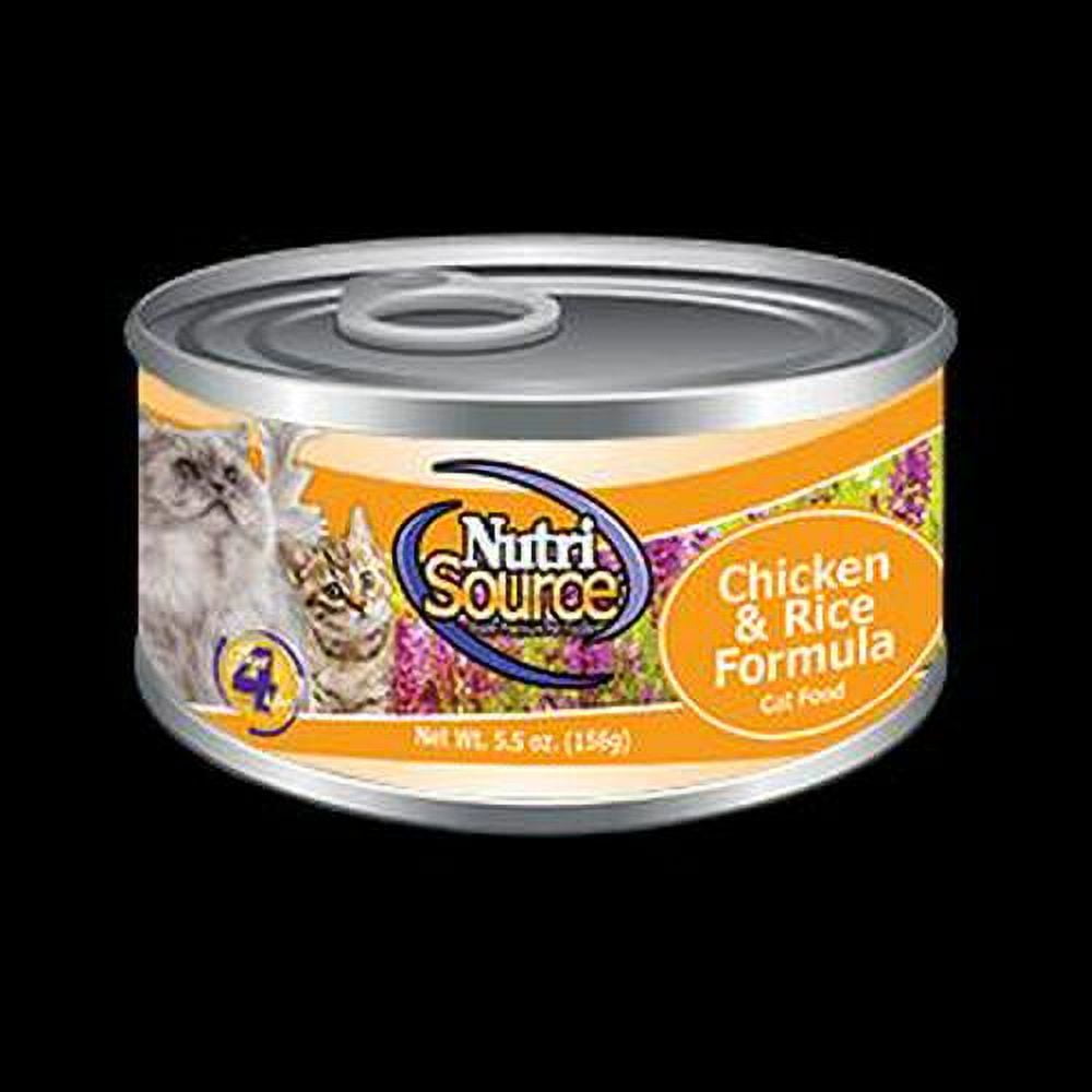 NutriSource Cat and Kitten Chicken and Rice Canned Cat Food 5.5 Oz Cans Case of 12 Walmart