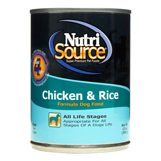 NutriSource Chicken & Rice Formula Wet Dog Food, 13 oz