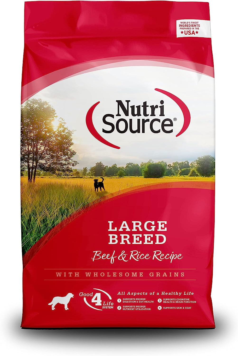 NutriSource Dry Dog Food for Large Breeds Beef and Rice 26LB Walmart