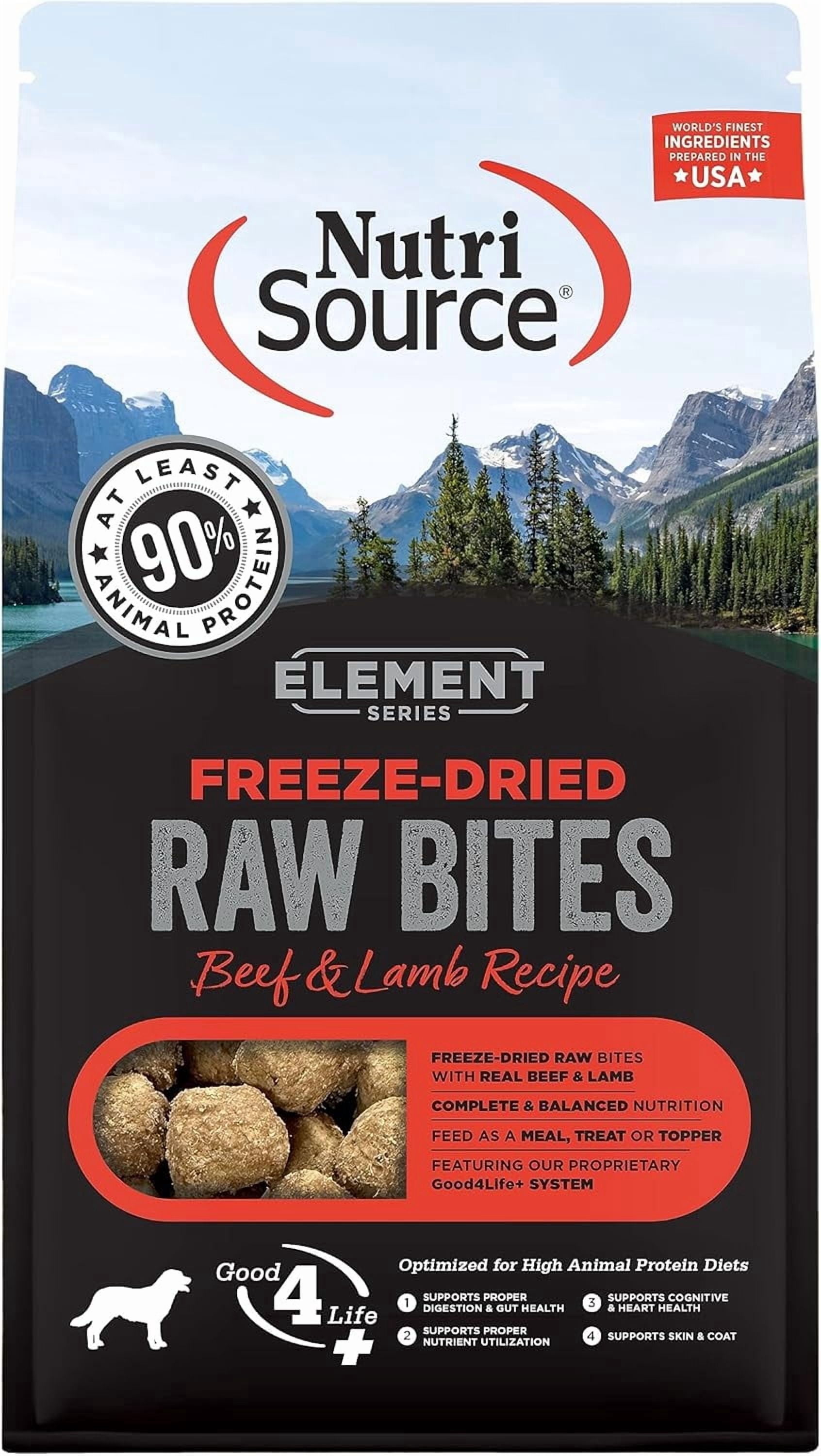 NutriSource Element Series Beef & Lamb Freeze Dried Raw Bites 10oz