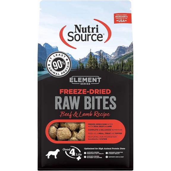 NutriSource Element Series Beef & Lamb Freeze Dried Raw Bites 10oz