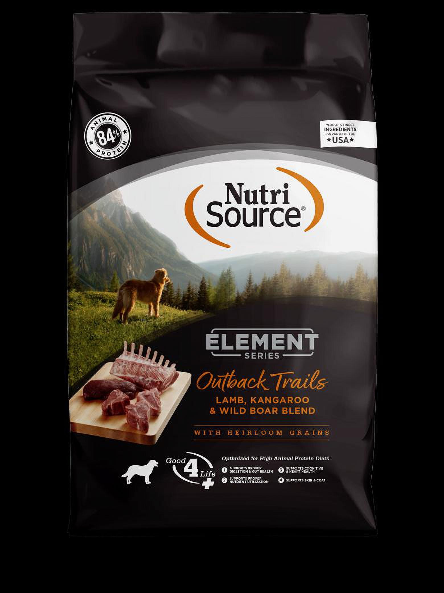 NutriSource Element Series Outback Trails Recipe With Heirloom Grains Dry Dog Food 4 lb