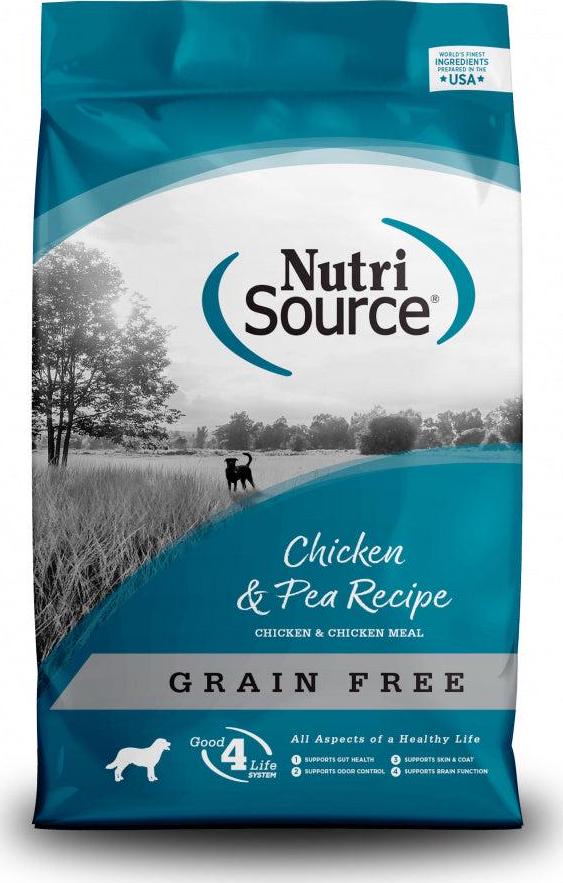 NutriSource Grain Free Chicken and Pea Dry Dog Food 5 lb.