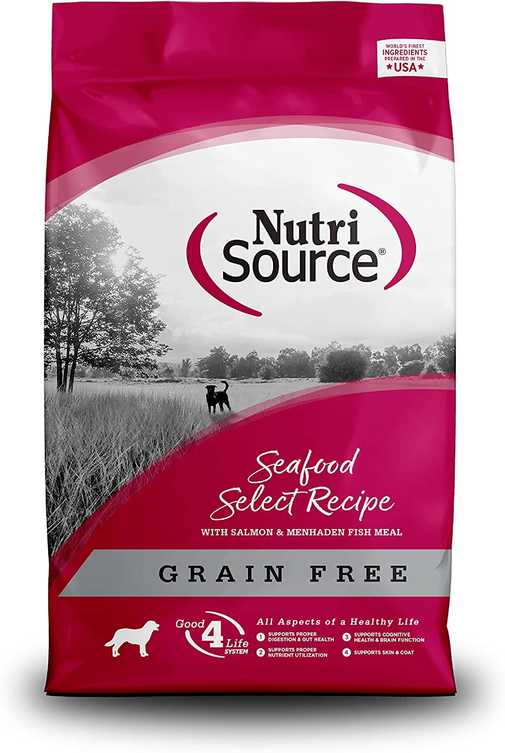 NutriSource Grain Free For All Life Stages Seafood Select Recipe Dog Food 26 lb
