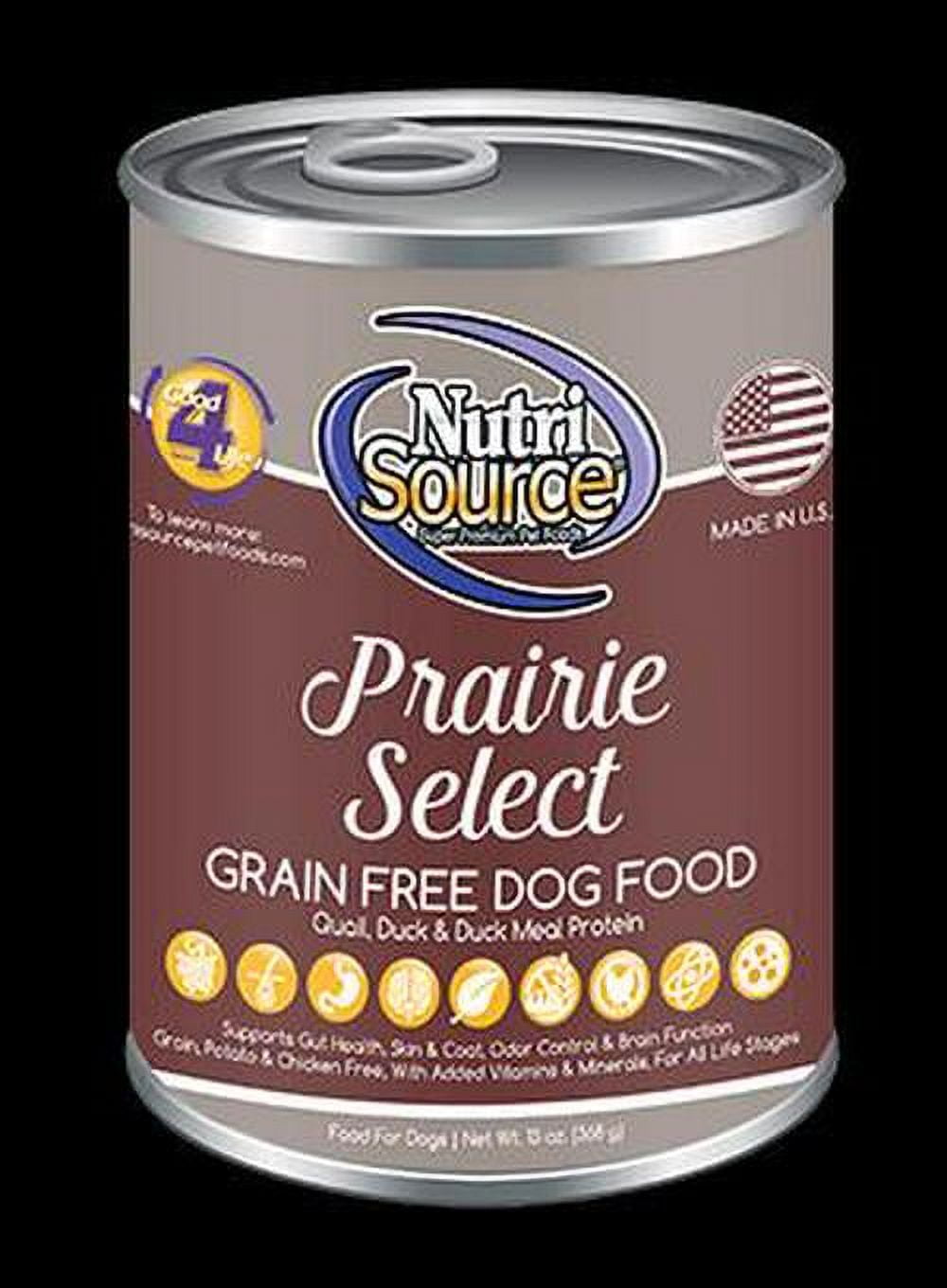 NutriSource Grain Free Prairie Select Canned Dog Food 13 oz case of 12 Walmart