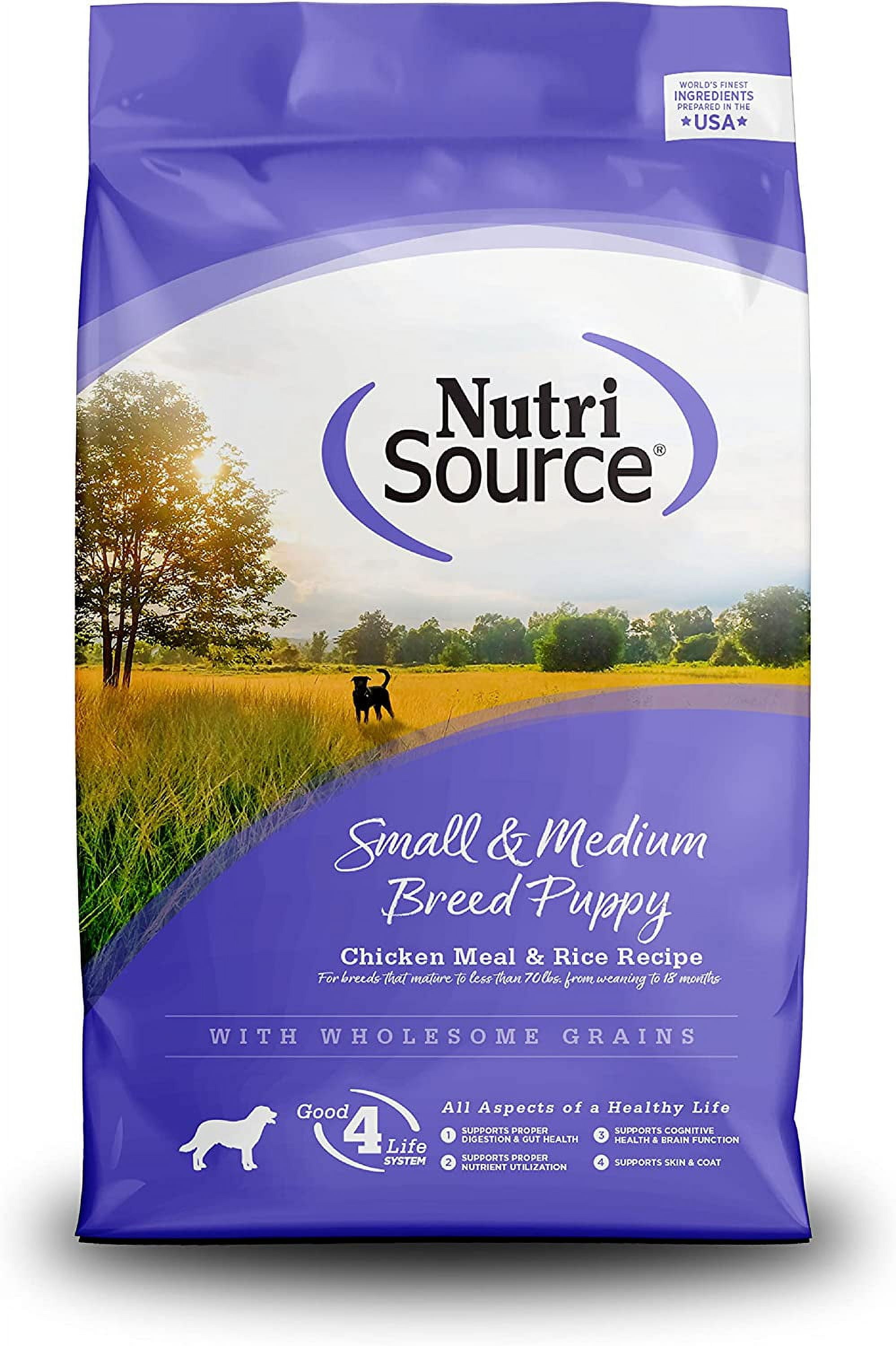 NutriSource Puppy Food Made with Chicken Meal and Rice Small