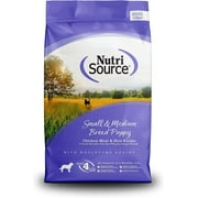 NutriSource Puppy Food, Made with Chicken Meal and Rice, Small Breed with Wholesome Grains, 15LB, Dry Dog Food