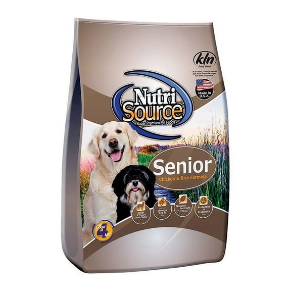 NutriSource Senior For Dogs 7 Years & Older Chicken & Rice Recipe Dog Food 26 lb
