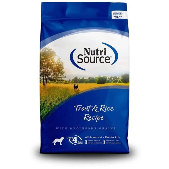 NutriSource Trout & Rice Recipe Dog Food 4 lb